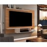 Painel para TV de 55 Polegadas com Prateleiras Luxo - Freijó/Off White - 4
