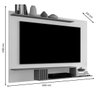 Painel para TV de 55 Polegadas com Prateleiras Luxo - Freijó/Off White - 5
