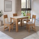 Ver imagem 1 de Mesa de Jantar 4 Lugares Atlanta Freijó/off White - Indékes