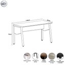 Ver imagem 3 de Mesa Escrivaninha Escritório com 150cm Industrial Tampo Chanfrado e Pés Metálicos F5 Office Nogal E Preto