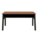 Ver imagem 4 de Mesa Escrivaninha Escritório com 150cm Industrial Tampo Chanfrado e Pés Metálicos F5 Office Nogal E Preto