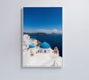 Ver imagem 1 de Quadro Ilha de Santorini - 60x90 - Adesivo Fotográfico