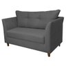 Namoradeira Decorativa Isis Pés Trapézio Suede Cinza - Ds Estofados - 3