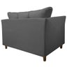 Namoradeira Decorativa Isis Pés Trapézio Suede Cinza - Ds Estofados - 4