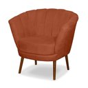 Ver imagem 4 de Poltrona Cadeira Pétala Flor Decorativa Suede Terracota