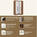Ver imagem 5 de Quarto Completo 3 Portas 4 Gavetas 2 Peças Viena Espresso Móveis Marrom/Nogal/Branco
