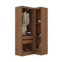 Ver imagem 4 de Quarto Completo 3 Portas 4 Gavetas 2 Peças Viena Espresso Móveis Marrom/Nogal/Branco