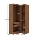 Ver imagem 3 de Quarto Completo 3 Portas 4 Gavetas 2 Peças Viena Espresso Móveis Marrom/Nogal/Branco