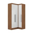 Ver imagem 2 de Quarto Completo 3 Portas 4 Gavetas 2 Peças Viena Espresso Móveis Marrom/Nogal/Branco