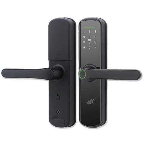 Fechadura Digital Biométrica Wi-Fi com 5 Modos de Abertura IP65 Elg SHFB700