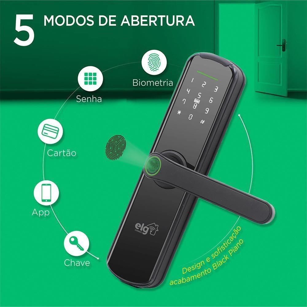 Fechadura Digital Inteligente com Biometria Wifi Shfb700 Elg - 4