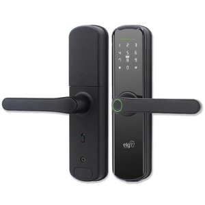 Fechadura Digital Biométrica, Elg, Shfb700, Wi-fi, 5 Modos de Abertura, Ip65, Preto