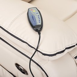 Poltrona do Papai Reclinável Elétrica e Massagem Corino Premium - Xr6097 - Off White - 6
