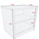 Ver imagem 3 de Mesa de Cabeceira Moderna com 1 Prateleira em MDF Oásis - Pea Móveis