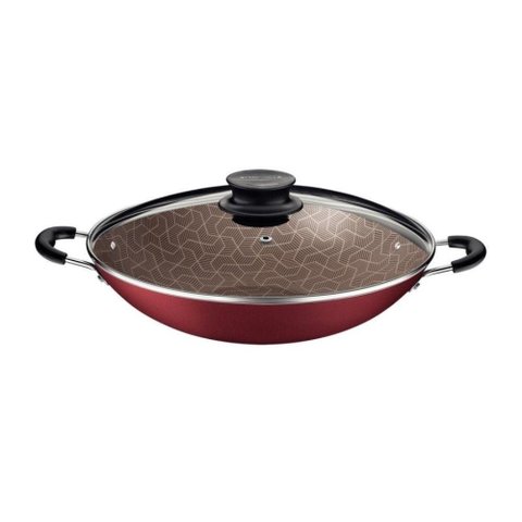 Panela Wok Paris 32 cm 4,4 L em Alumínio com Revestimento Antiaderente Vermelho Tramontina 28545/