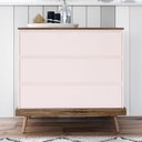 Ver imagem 1 de Cômoda Infantil Canção de Ninar 3 Gavetas Rosa/Amêndoa