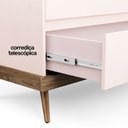Ver imagem 5 de Cômoda Infantil Canção de Ninar 3 Gavetas Rosa/Amêndoa