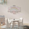 Quadro decorativo mosaico luxo 5 peças - Arco-íris e Gesso Clássico - 3
