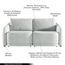 Ver imagem 7 de Sofá Cama Modulado Retrátil e Reclinável Decorativo Varsóvia 236cm Veludo Cinza G33 - Gran Belo