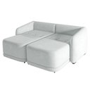 Ver imagem 5 de Sofá Cama Modulado Retrátil e Reclinável Decorativo Varsóvia 236cm Veludo Cinza G33 - Gran Belo