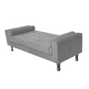 Ver imagem 1 de Recamier Baú Félix Solteiro 195 Cm Corano - Adj Decor - Cinza