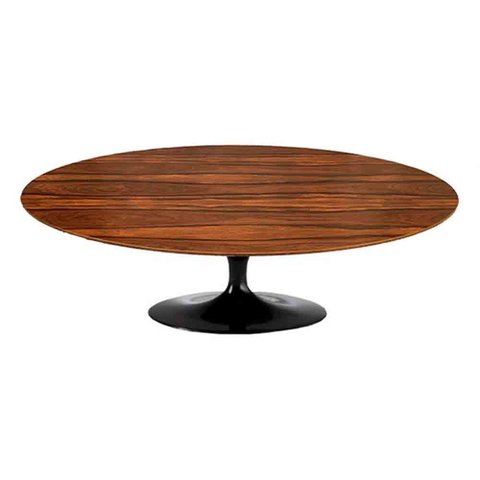Mesa Saarinen Oval Centro Pau Ferro 135x90cm - Base Preta mgsaarinen