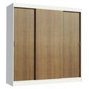 Ver imagem 2 de Guarda-Roupa Casal Madesa Reno 3 Portas de Correr Branco/Rustic Cor:Branco/Rustic