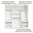 Ver imagem 5 de Guarda-Roupa Casal Madesa Reno 3 Portas de Correr Branco/Rustic Cor:Branco/Rustic
