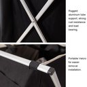 Ver imagem 5 de Cesto de Roupa Suja Duplo Roupeiro 2 Divisoes Cromado Organizador Lavanderia Quarto Banheiro