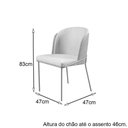 Ver imagem 4 de Kit 2 Cadeira Aurora Marfim Linho Palha Base Dourada