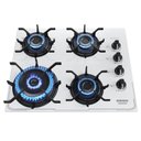Ver imagem 2 de Cooktop Tripla Chama Itatiaia Itamaster 4 Bocas Vidro Temperado Branco Bivolt