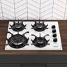 Cooktop Tripla Chama Itatiaia Itamaster 4 Bocas Vidro Temperado Branco Bivolt - 1