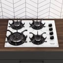 Ver imagem 1 de Cooktop Tripla Chama Itatiaia Itamaster 4 Bocas Vidro Temperado Branco Bivolt