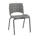 Ver imagem 3 de Cadeira Fixa Ergonômica 46 cm X 79,1 cm para Escritório com Assento Estofado Vinil Nr 17 Ergoplax