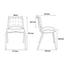 Ver imagem 2 de Cadeira Fixa Ergonômica 46 cm X 79,1 cm para Escritório com Assento Estofado Vinil Nr 17 Ergoplax