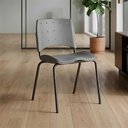Ver imagem 1 de Cadeira Fixa Ergonômica 46 cm X 79,1 cm para Escritório com Assento Estofado Vinil Nr 17 Ergoplax