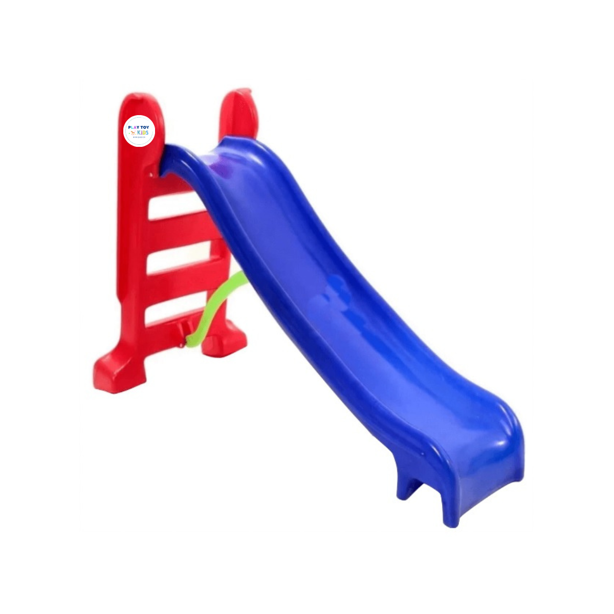 Escorregador medio infantil 3 degraus azul com vermelho max confot