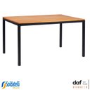 Ver imagem 1 de Mesa Denver Aço Preto 120cm Tampo Natural ou Mel - Daf Mobiliário