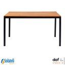 Ver imagem 2 de Mesa Denver Aço Preto 120cm Tampo Natural ou Mel - Daf Mobiliário