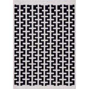 Tapete para Sala / Quarto Via Star Kilim Asteca 11 2,50x2,00 Metros Preto