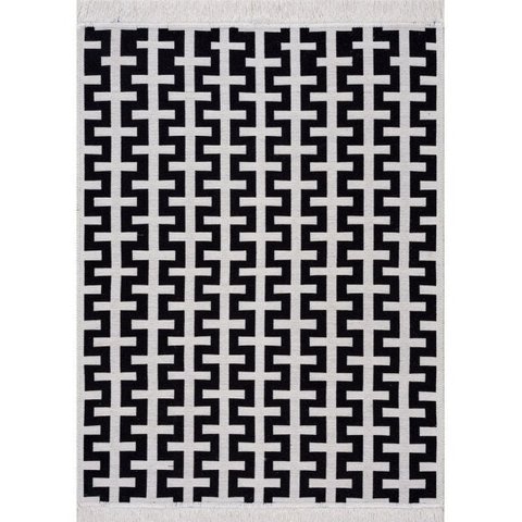 Tapete para Sala / Quarto Via Star Kilim Asteca 11 2,50x2,00 Metros Preto