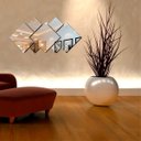 Ver imagem 2 de Espelho Decorativo Acrílico Sala Quarto Geometrico 7 Peças