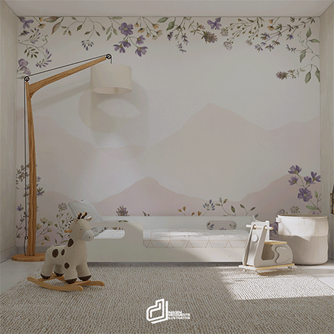 Papel de Parede Painel Florais