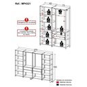 Ver imagem 3 de Guarda-Roupas Closet Modulado 270cm 4 Peças com 4 Gavetas e Cabideiros Multimóveis MP4321