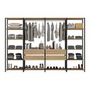 Ver imagem 4 de Guarda-Roupas Closet Modulado 270cm 4 Peças com 4 Gavetas e Cabideiros Multimóveis MP4321