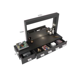 Penteadeira Camarim 2 Gavetas com Espelho Mimo Espresso Móveis - 4 Penteadeira Camarim 2 Gavetas com Espelho Mimo Espresso Móveis - 4