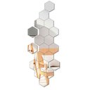 Ver imagem 2 de Espelho Acrilico Decorativo Parede Hexagonal Grande 10 Peças