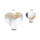Ver imagem 2 de Kit 25 Mini Corações Decorativos Acrílico Espelhado Sala Quarto