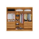 Ver imagem 3 de Guarda Roupa Casal 6 Portas (4 Ripadas) e 6 Gavetas Oxford Peroba-off White - Europa