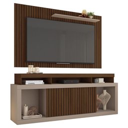 Rack Com Painel Para TV até 65 Polegadas Marrom Life Caemmun - 5
